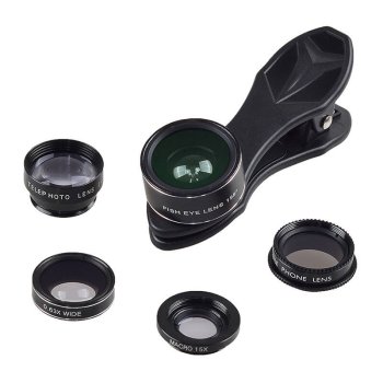 APEXEL APL-DG5H 5 in 1 Mobile Phone Camera Lens Set (kamerām Ø10-15mm) | Telefona Kameras Objektīvs Filtrs