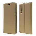 Huawei P30 (ELE-L09, ELE-L29) Magnetic Adsorption Leather Card Holder Case Cover, Gold | Vāks Maciņš Maks Grāmatiņa Apvalks