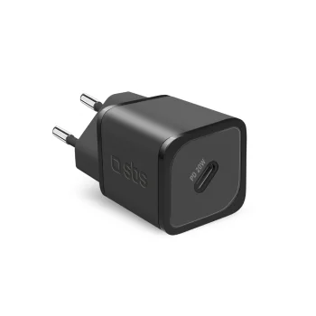 Sbs 20W GaN USB-C tīkla lādētājs ar Power Delivery, melns