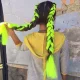 Soulima sintētiskie mati bizēm, neona krāsās, 60 cm