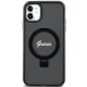 Guess iPhone 11 / Xr Case Ring Stand Script Glitter MagSafe, Black