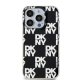 Apple iPhone 15 Pro Max 6.7\'\' DKNY IML Checkered Mono Pattern Case Cover, Black | Telefona Vāciņš Maciņš Maks...