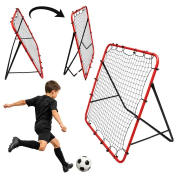 Futbola treniņu atsitējs bērniem 125x125 cm, sarkans/melns