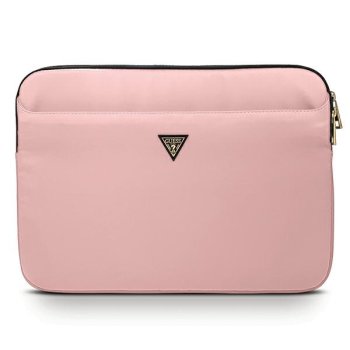 Guess Nylon Triangle Logo case for a 13\" laptop - pink