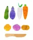 Bērnu Rotaļu Koka Griežamie Dārzeņi Komplekts ar Kasti Z23543 | Wooden Cutting Vegetables Set