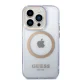 Чехол Guess для iPhone 14 Pro Gold Outline MagSafe, фиолетовый