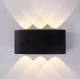 Настенный уличный светильник, двунаправленный LED, 6W, черный