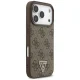 Чехол Guess для iPhone 17 Pro 4G Strap Triangle Logo MagSafe, коричневый