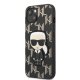 Apple iPhone 13 mini 5.4\" Karl Lagerfeld Monogram Ikonik Patch Case Cover (KLHCP13SPMNIKBK), Black | Чехол...