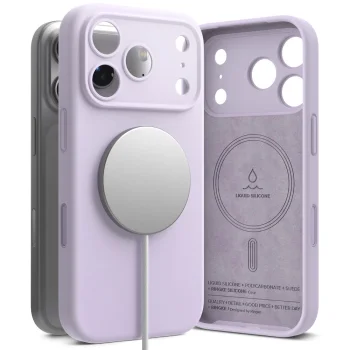 Чехол Ringke для iPhone 17 Pro Max Silicone Magnetic MagSafe, фиолетовый