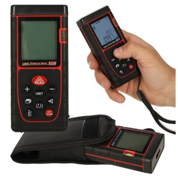 Digital Laser Distance Meter 60m, 3mm Accuracy, Waterproof IP54, with Case, KAFUWELL