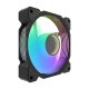 Darkflash DR08 3-in-1 120mm PWM A-RGB datora dzesēšanas ventilatori melni