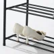 3-Tier Steel Shoe Rack, Black