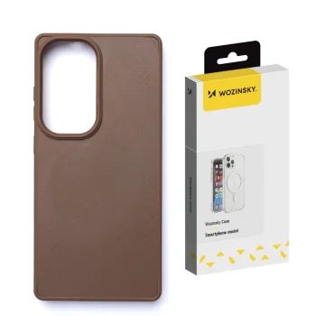 Чехол Wozinsky Carbon Fiber с MagSafe для Samsung Galaxy S25, коричневый