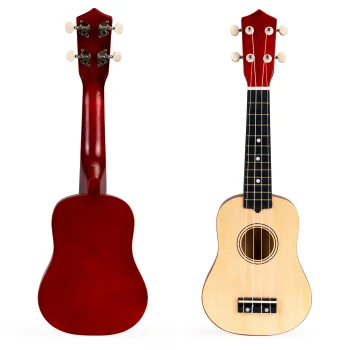Ecotoys MF019F Natural koka ukulele bērniem