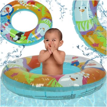BESTWAY 36113 Inflatable Swim Ring for Kids, Penguin Design, 51 cm, 60 kg