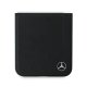 Mercedes Leather Wood Imitation MagSafe Case for Samsung Galaxy Z Flip 6 - Black