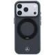 Mercedes Leather with Ring Stand MagSafe vāciņš iPhone 18 Pro Max / 17 Pro Max, tumši pelēks