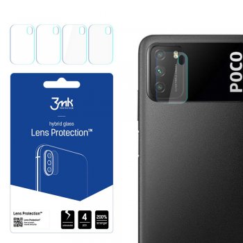 Xiaomi Poco M3 Aizmugurējās Kameras Aizsargstikls, 4 gab. | 3MK Lens Protection Back Camera Hybrid Glass Protector