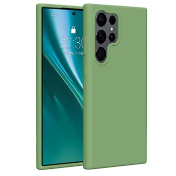Etteri Silicone Case vāciņš Samsung Galaxy S23 Ultra, gaiši zaļš