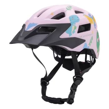Wozinsky HT-45R bērnu MTB velo ķivere ar noņemamu nagu XS (48-52cm) - Rozā