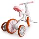 ECOTOYS 4-in-1 Kids Bike with Pedals and Training Wheels, Pink