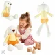 Мягкая плюшевая игрушка кролик в желтых штанишках 70 см