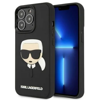 Karl Lagerfeld iPhone 13 Case 3D Rubber Karl's Head Black