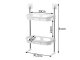 Freestanding Over-the-Toilet Bathroom Rack, 2 Shelves, White