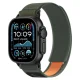 Tech-Protect Nylon Elite Strap for Apple Watch 44/45/46/49 mm, Green/Orange