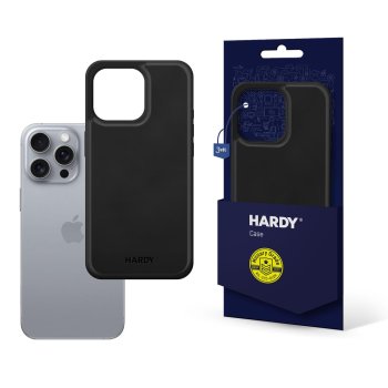 3mk Hardy Apple Silky Leather MagCase for iPhone 16 Pro Max, Black