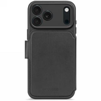 Decoded Leather Detachable Wallet MagSafe Phone Case Cover iPhone 17 Pro - black