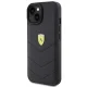 Ferrari iPhone 15 Case Quilted Metal Logo, Black
