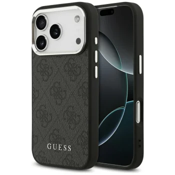 Чехол Guess 4G Classic Logo MagSafe для iPhone 17 Pro, черный