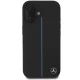 Mercedes iPhone 16 vāciņš Blue Line Leather MagSafe, melns