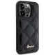 Guess Quilted Metal Logo case for iPhone 15 Pro - black