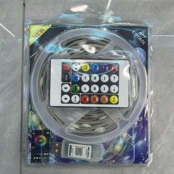 Водонепроницаемая светодиодная лента RGB IP65, USB, Bluetooth, 10м, с пультом