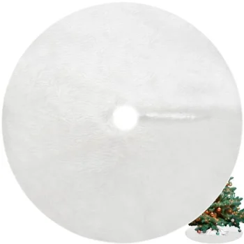 Ruhhy Ziemassvētku eglītes paklājiņš 120 cm, balts