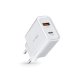 Tech-Protect C30W lādētājs USB-C PD 30W / USB-A QC 3.0 – balts