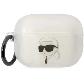 Karl Lagerfeld Caurspīdīgs AirPods Pro 2 vāciņš KLAP2HNIKTCT Ikonik