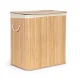 Modernhome bambusa veļas grozs, 150L, 3 nodalījumi
