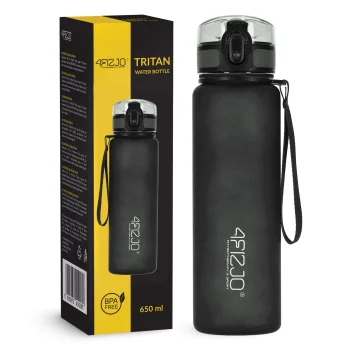 4FIZJO Sports Water Bottle 650 ml, Black