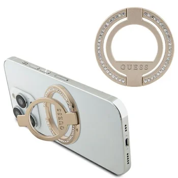 Guess MagSafe Кольцо-подставка GUMRSALDGD золото/золото Стразы
