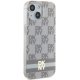 DKNY iPhone 15 Plus vāciņš IML Checkered Mono Pattern MagSafe, bēšs