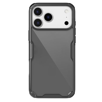 Nillkin iPhone 17 Pro Max vāciņš Nature TPU Pro, caurspīdīgs melns
