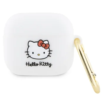 Hello Kitty чехол для AirPods 3 Silicone 3D Kitty Head, белый