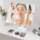 Superstar Magnifying Makeup Mirror with LED Light and 2x 3x Magnification, White