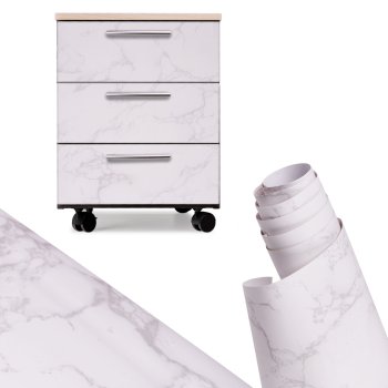 Self-Adhesive Vinyl Furniture Wrap Roll 1.22x50m, Magnolia Marble