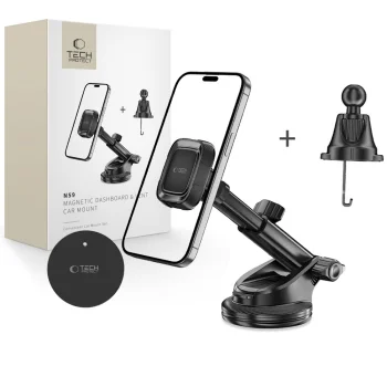 Magnētiskais auto telefona turētājs Tech-Protect N59, melns
