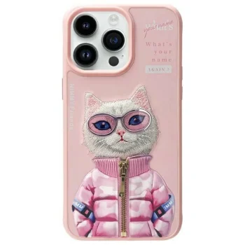 Nimmy Cool&Cute 2.0 Cat vāciņš iPhone 15 Pro Max, rozā